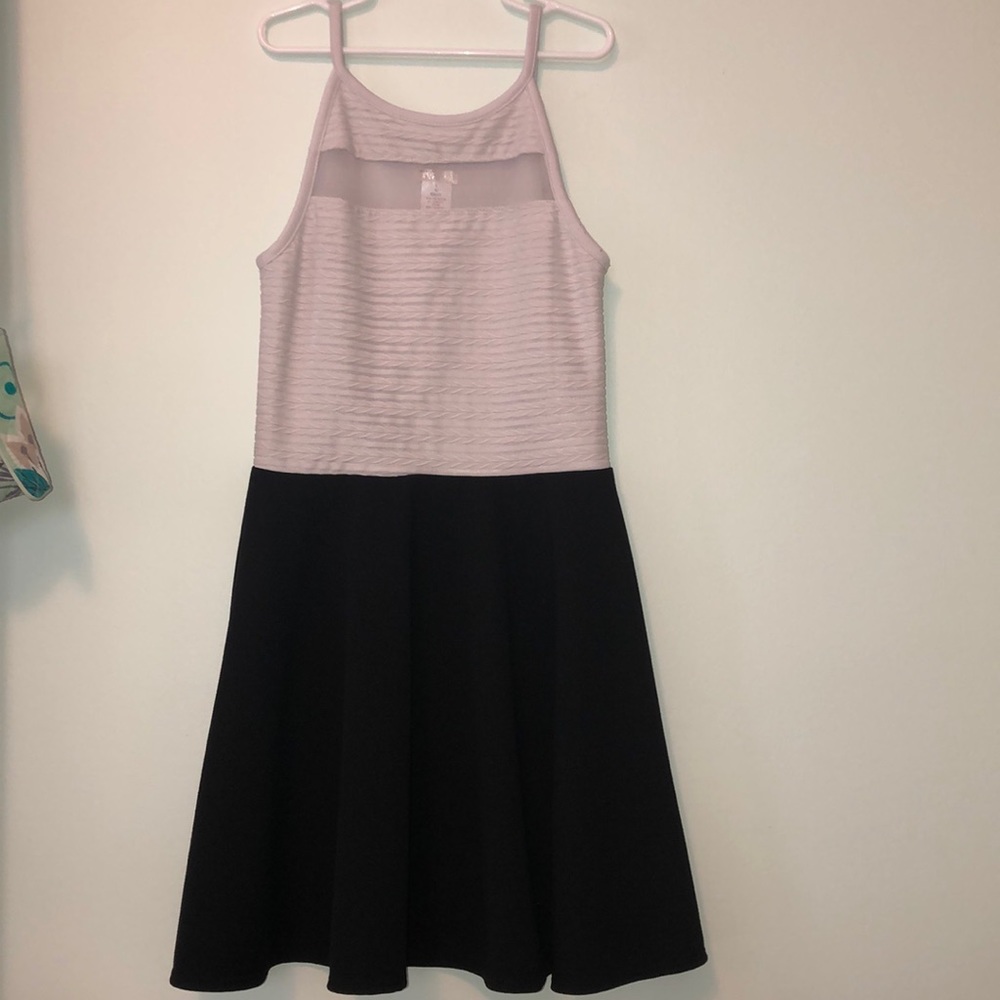 black and white dress